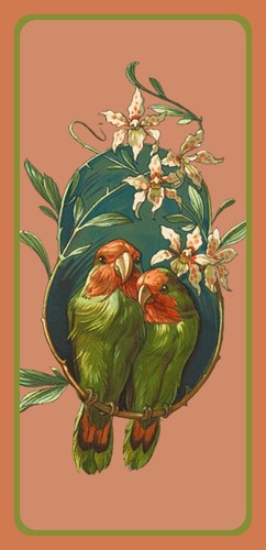 Art nouveau love - love, birds